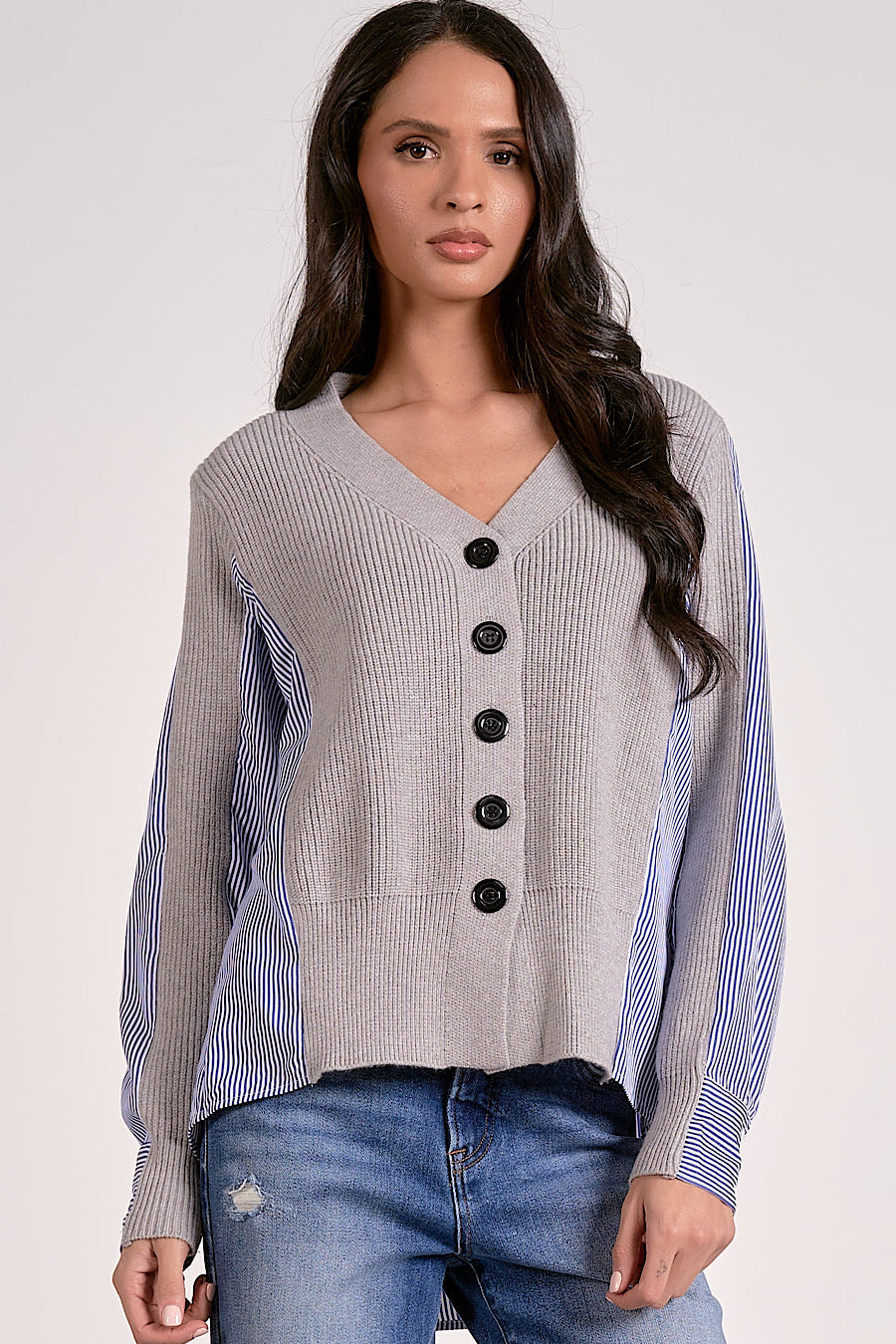 Watch &amp; Learn Layered Mixed Cardigan Top