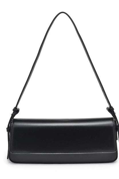 Sorella Shoulder Rectangle Bag Purse in Chocolate &amp; Black