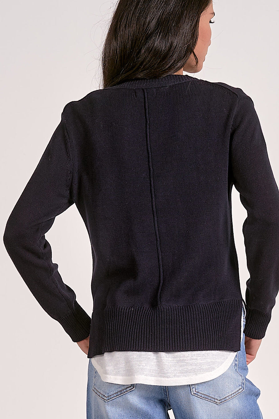 In Control Layered Henley Top Black