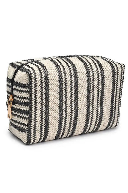 Voyage Stripe Cosmetic Pouch Bag