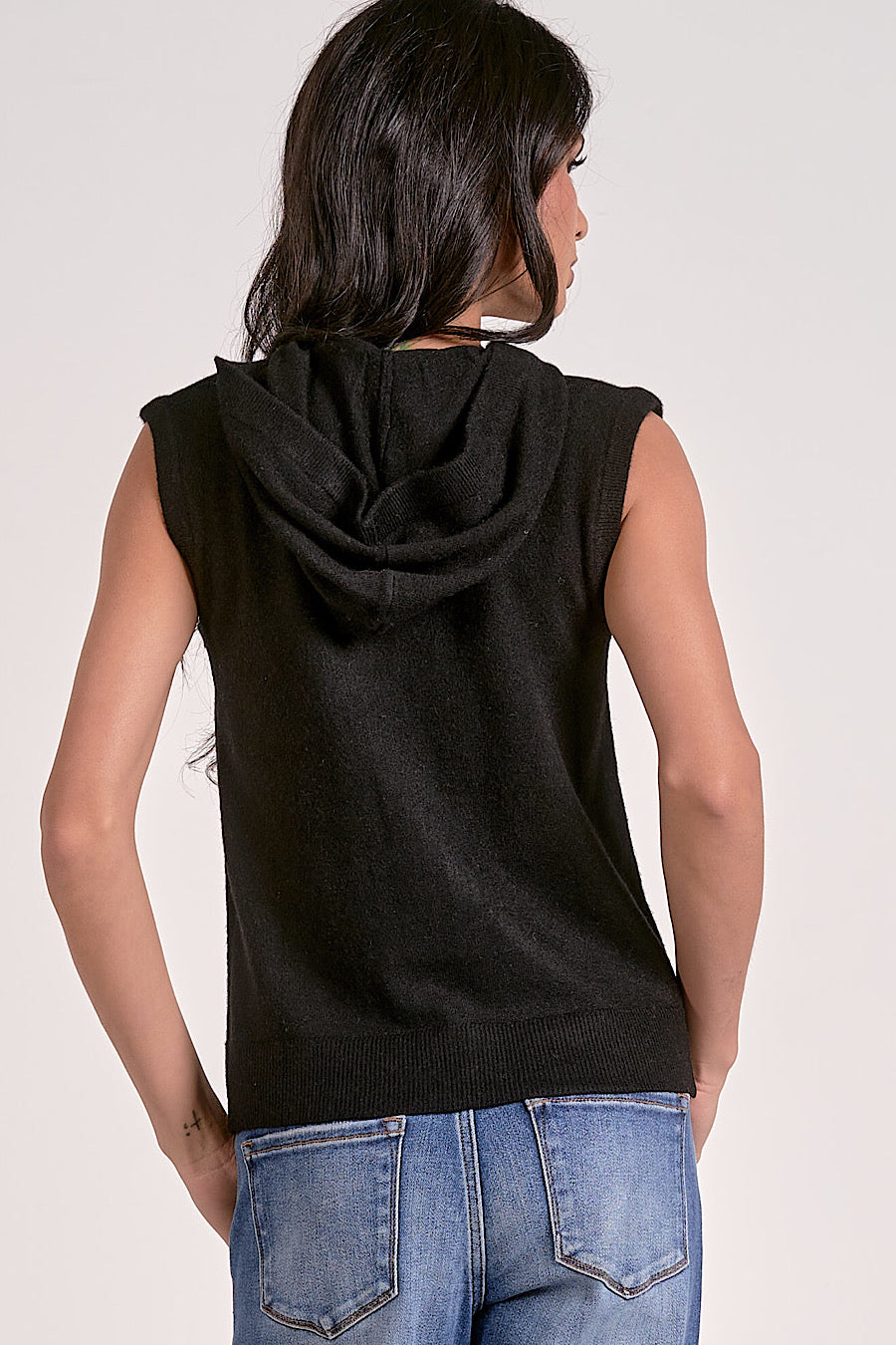 Clean Slate Sleeveless Hooded Vest jacket