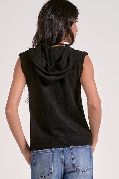 Clean Slate Sleeveless Hooded Vest jacket