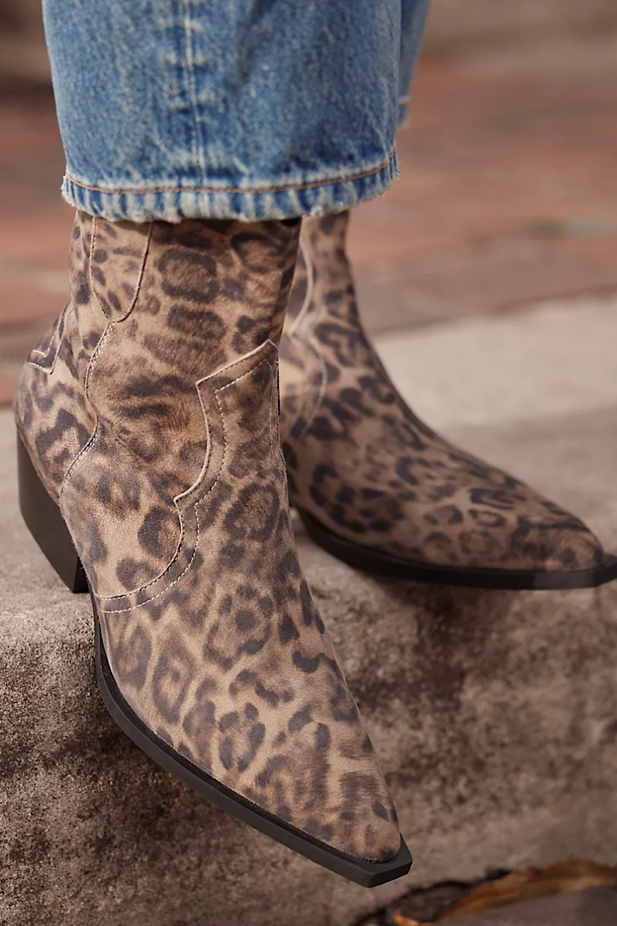 Free People Leopard Cat Nap Cowboy Boots