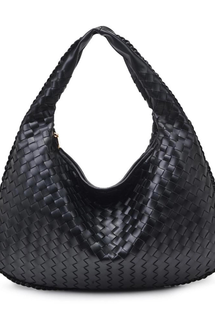 Victoria Woven Hobo Bag in Black or Natural