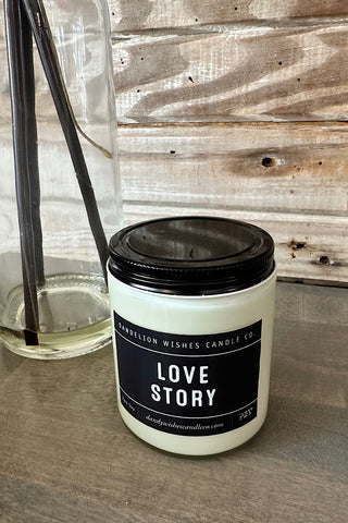 Love Story Jar Candle