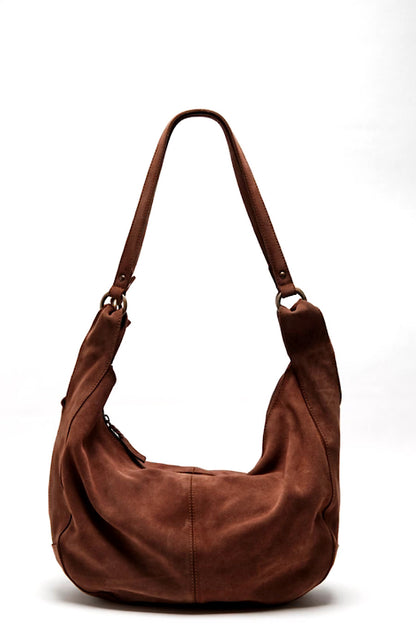 Free People Roma Suede Hobo Bag Rust