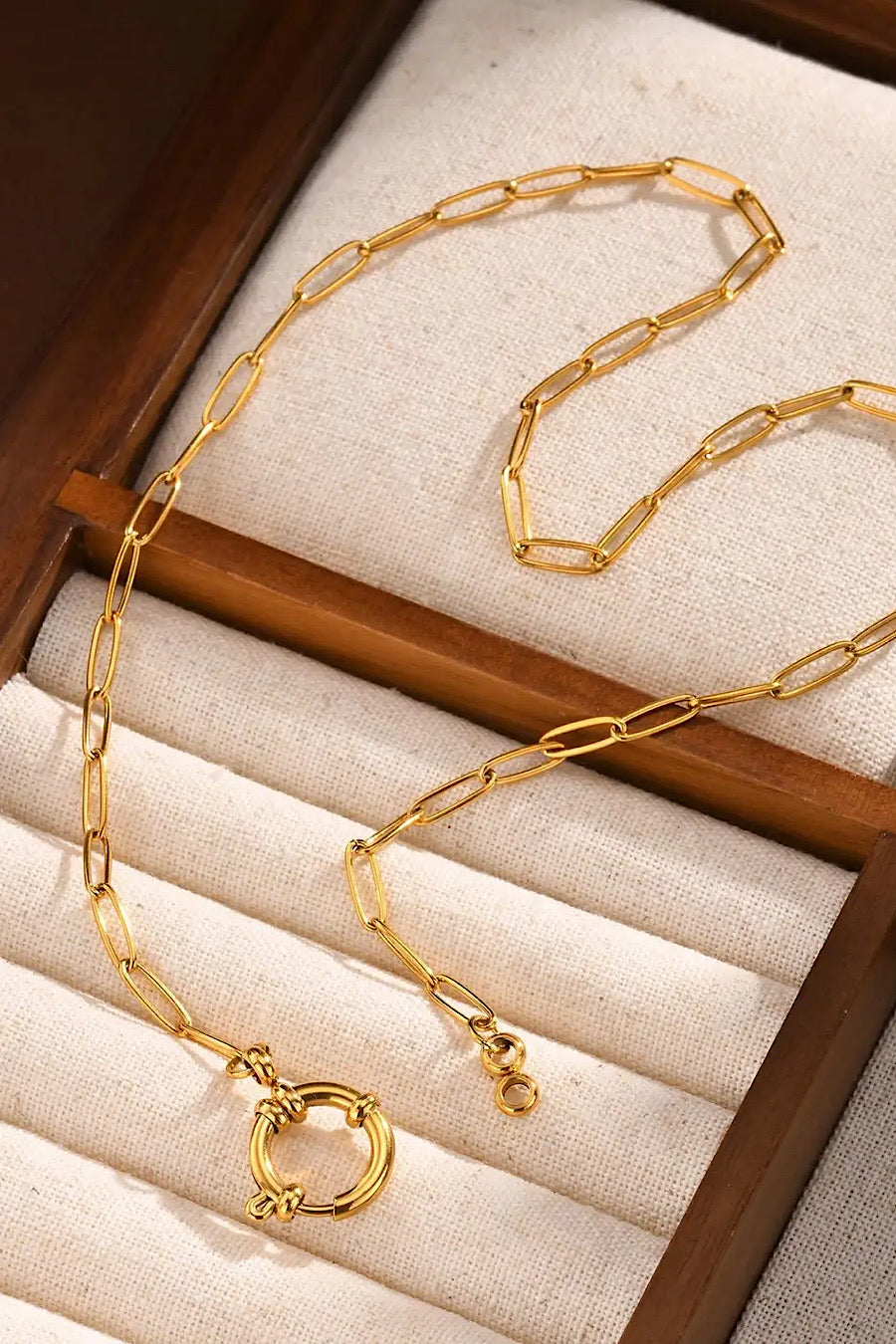 Circle 18k Stainless Steel Necklace