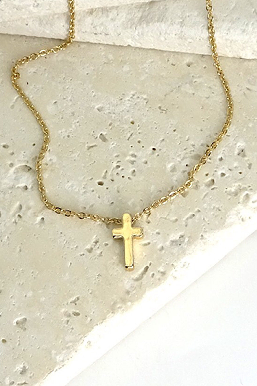Classic Cross Necklace in Gold or Silver
