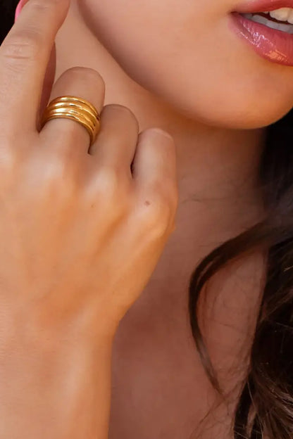 Multi Stack Ring Gold