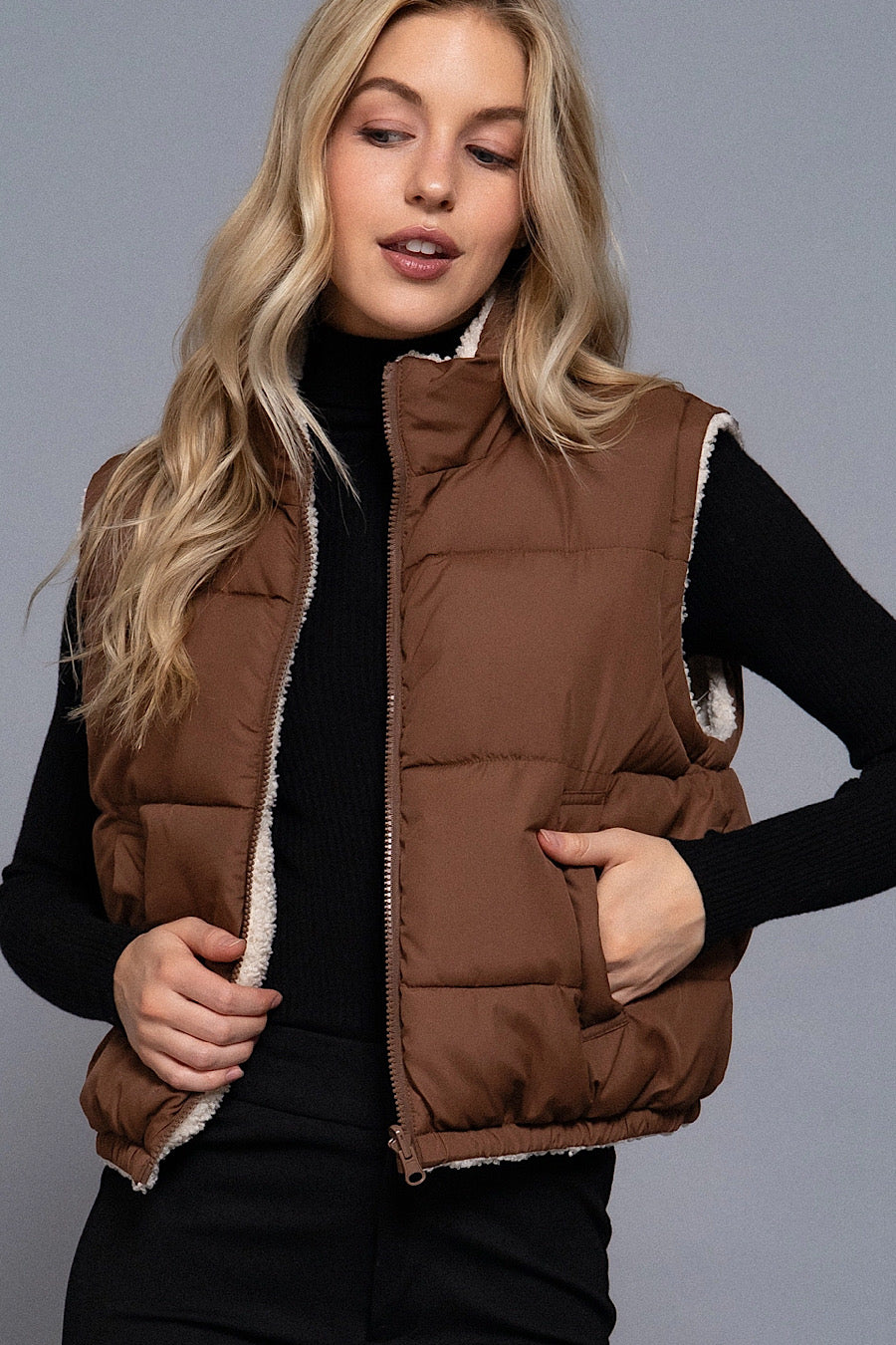 Peaks &amp; Valleys Reversible Puffer Vest
