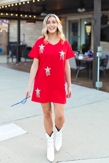 Star Spangled Red Dress