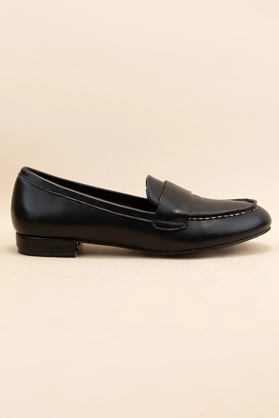 Mirella Slip On Black Loafer Shoes