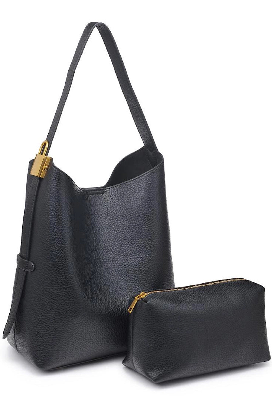 Matty Hobo Bag &amp; Pouch Black