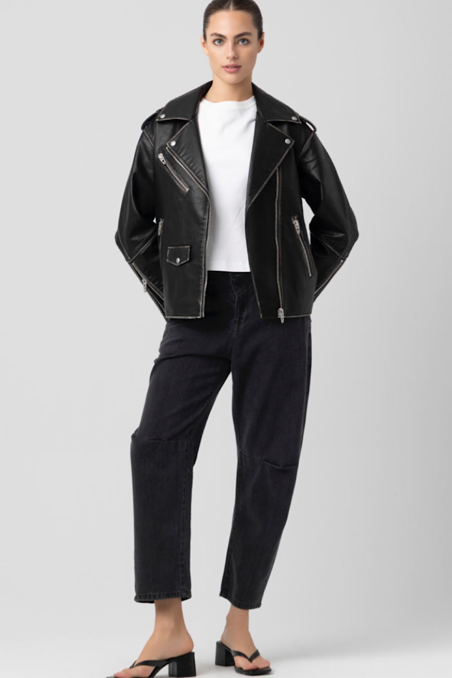 Blank NYC In Between Black Moto Jacket