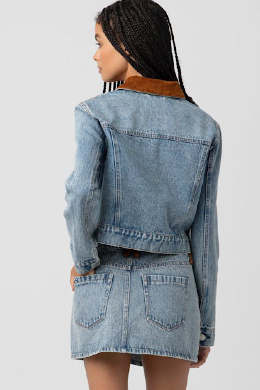 Blank NYC Rodeo Drive Suede &amp; Denim Jacket