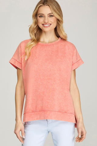 Just Peachy Mineral Wash Top