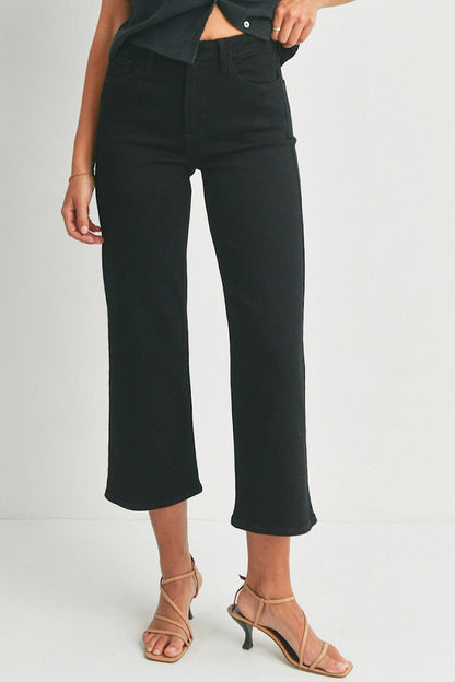 JBD Adler Classic Slim Wide Leg Jeans Black