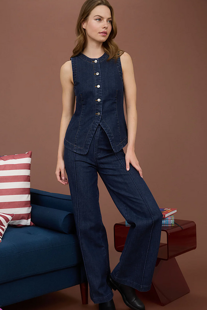Desk to Dawn Wide Leg Trouser Jeans