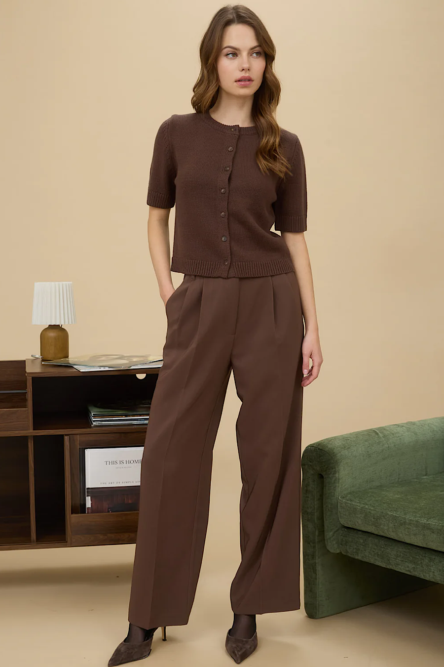 Expresso Yourself Short Sleeve Cardigan Top