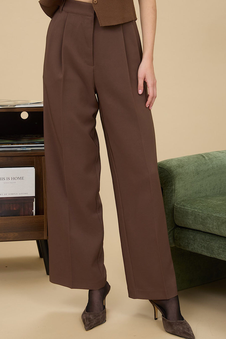 Brewing Expresso Wide Leg Pants