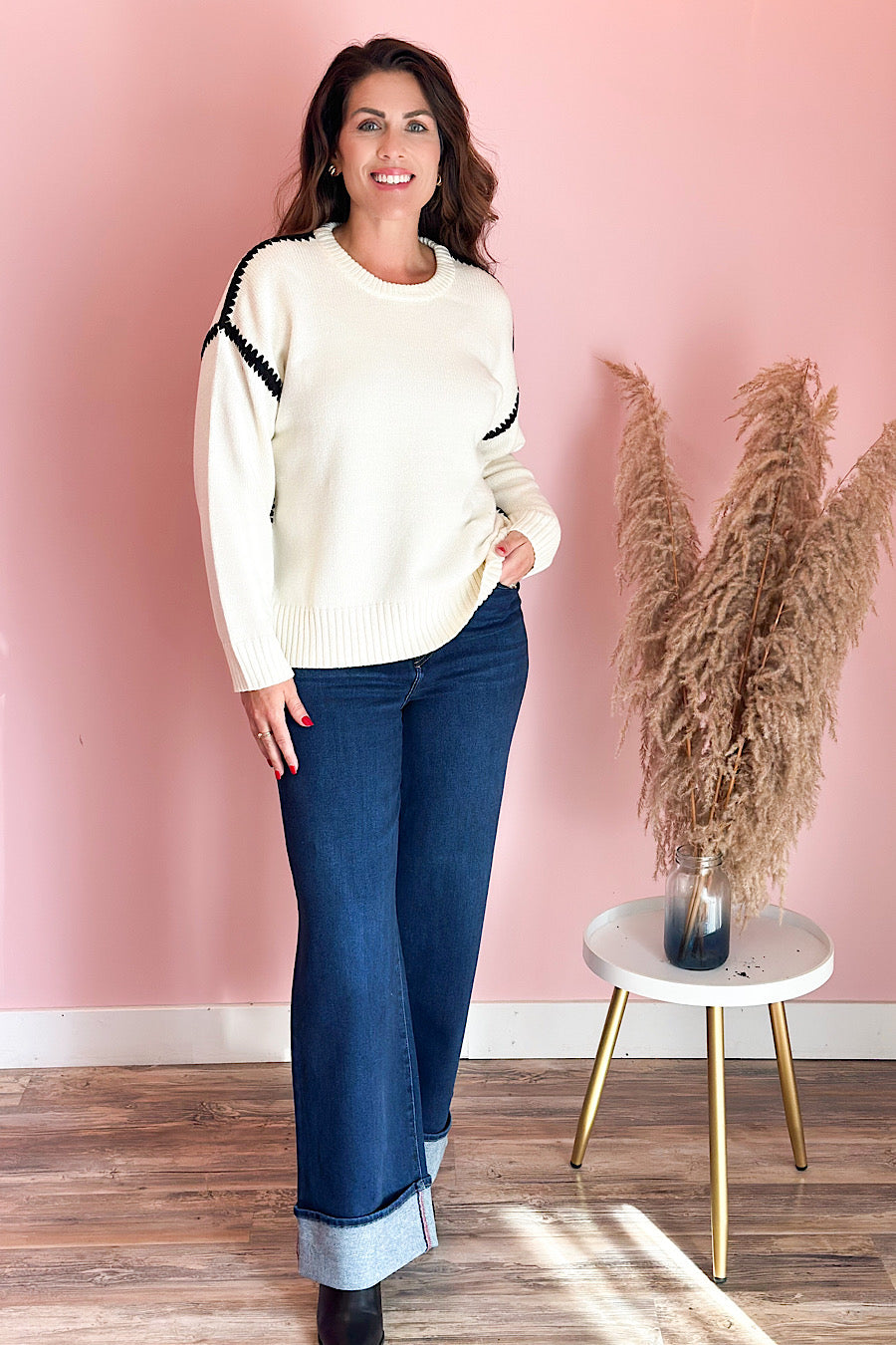 Stay in Stitches Pullover Sweater