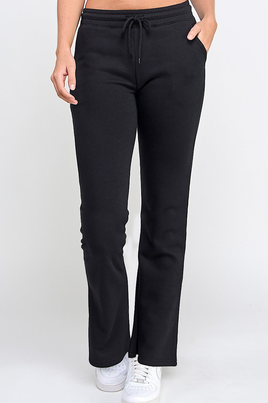Ula Flare Jogger Fleece Sweatpants Black
