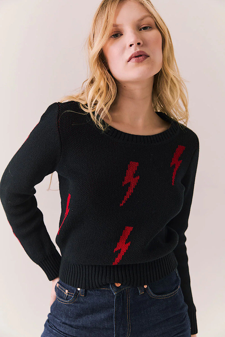 Chaser Brand Tossed Bolts Sweater