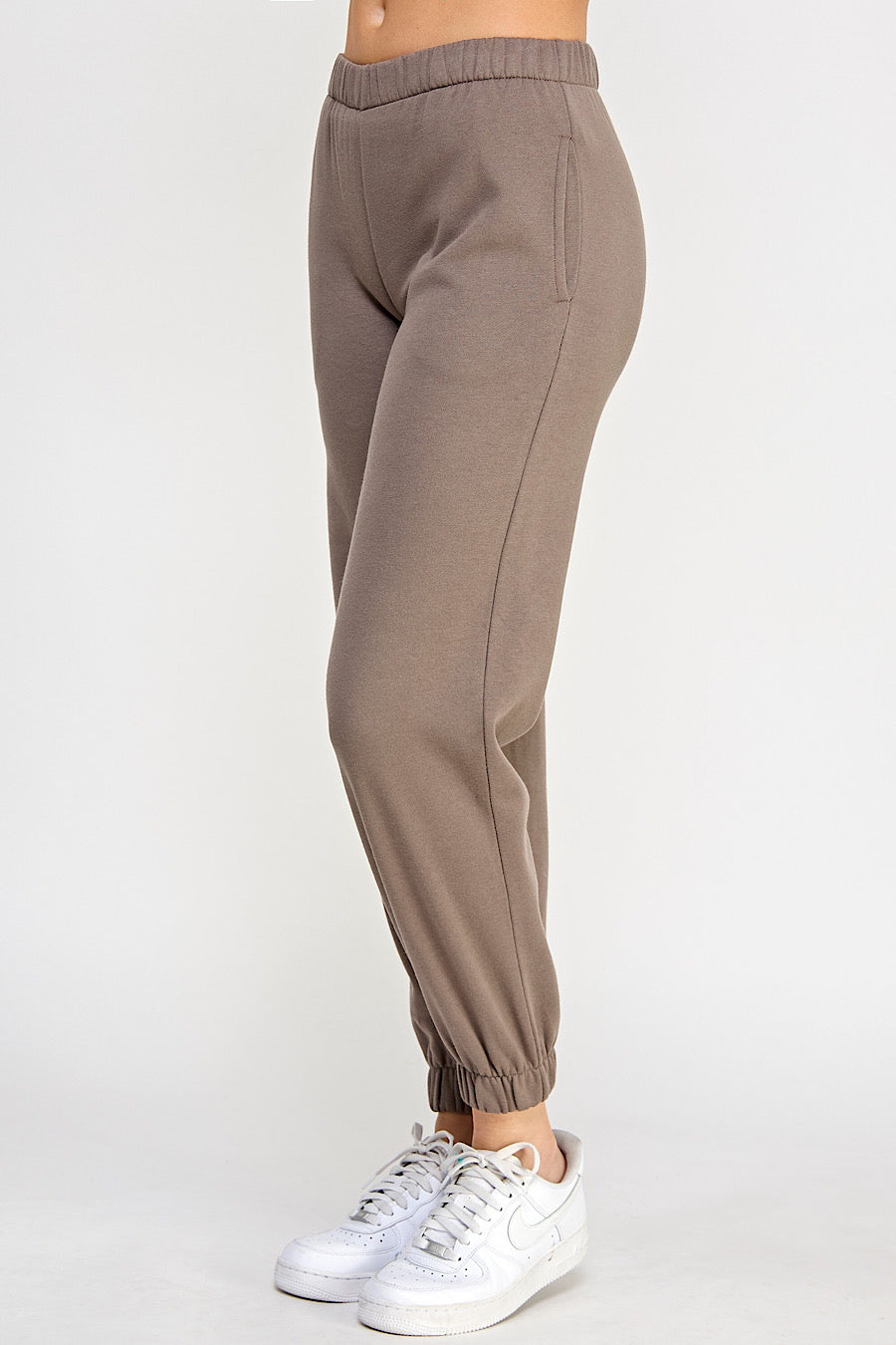 Fossil Brown Cozy Fleece Sweatpant Joggers