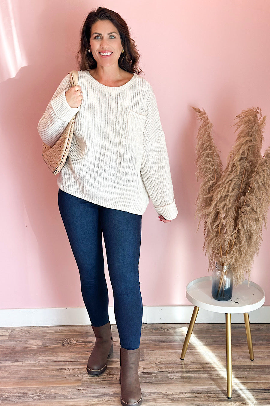 On Rotation Oversized Ribbed Sweater