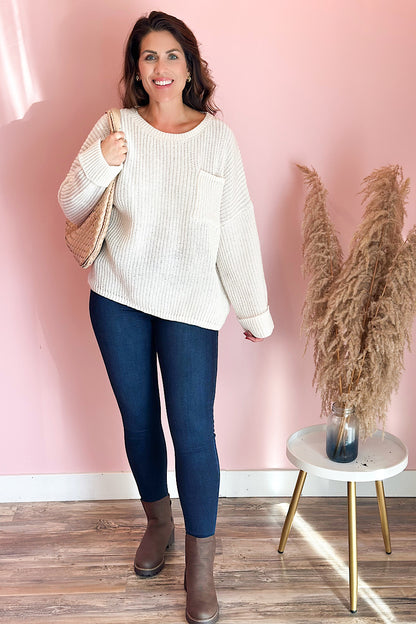 On Rotation Oversized Ribbed Sweater