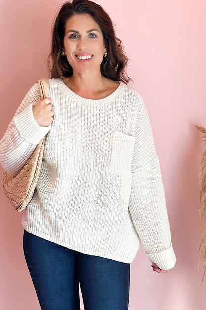 On Rotation Oversized Ribbed Sweater