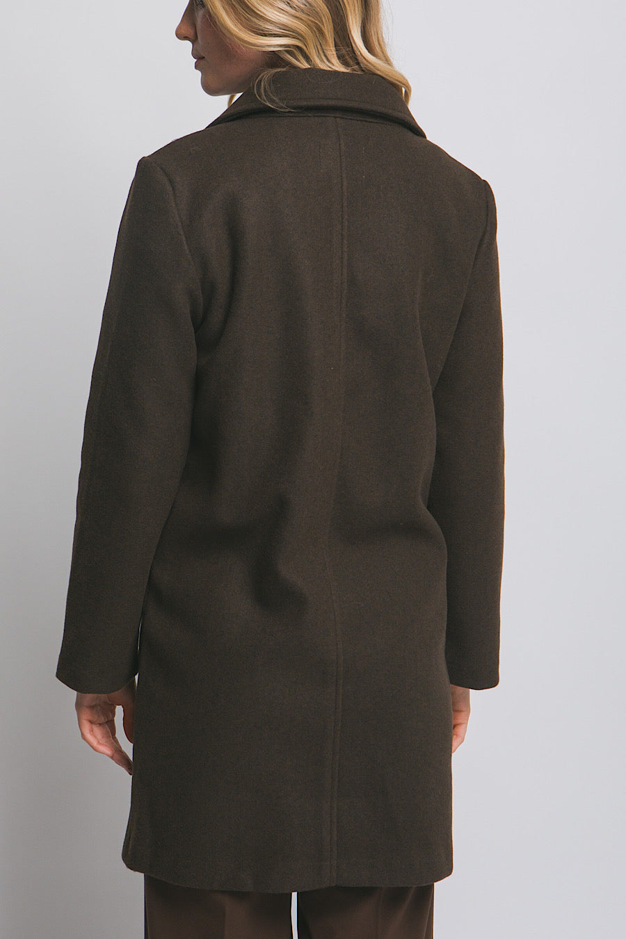 Boulder Single Buttoned Coat in Expresso