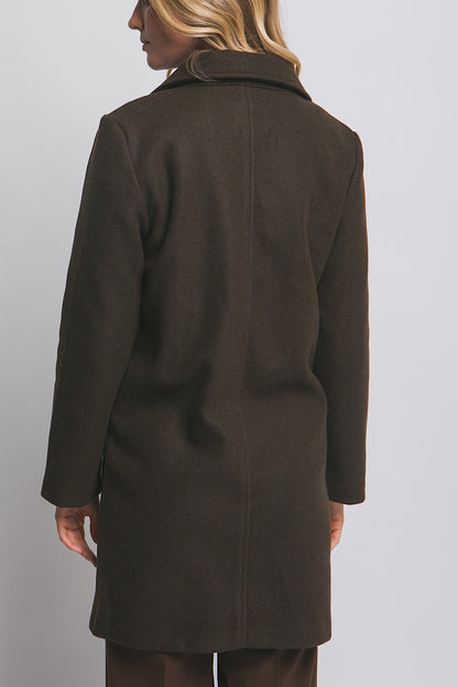 Boulder Single Buttoned Coat in Expresso