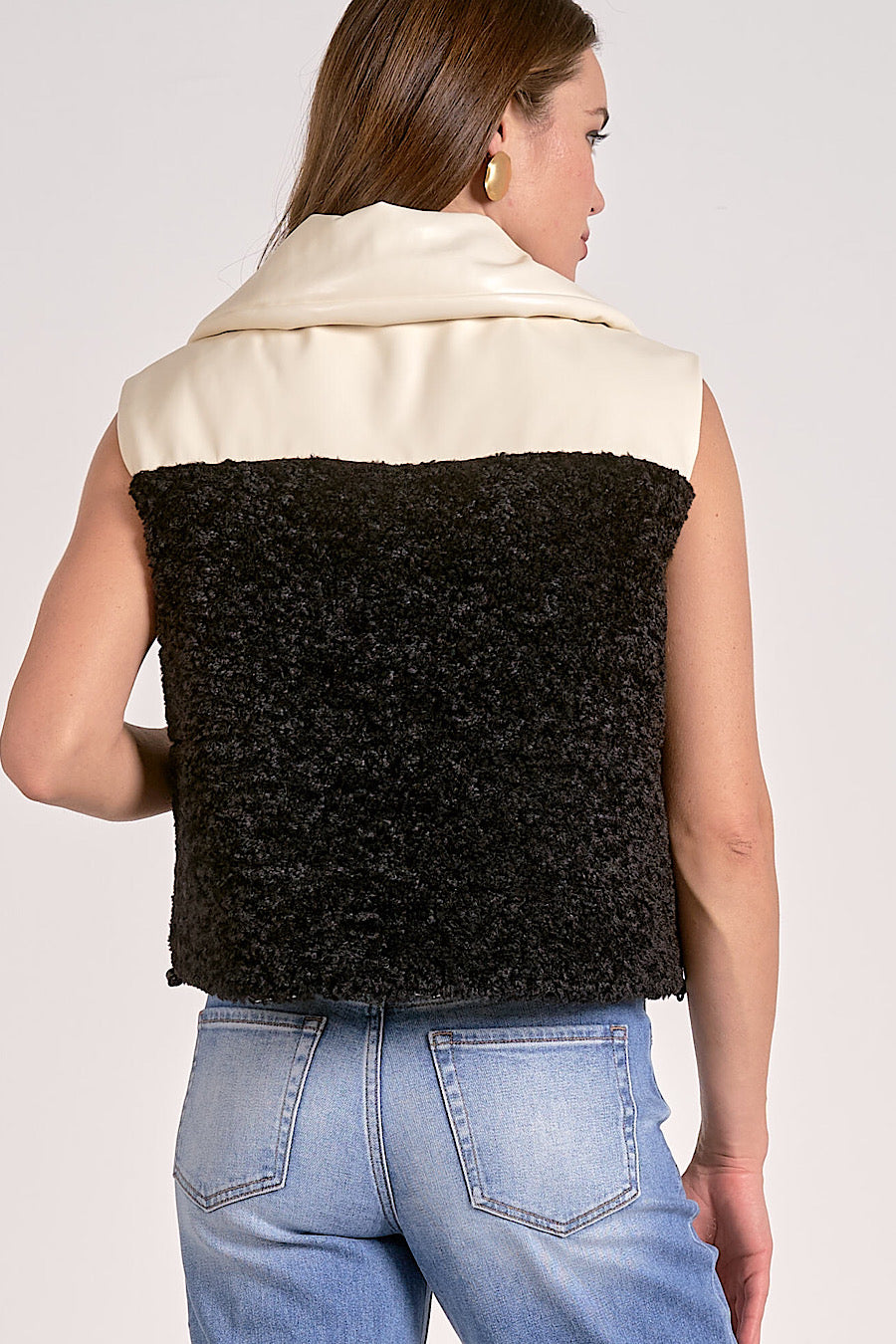 Simone Reversible Shearling & Leather Vest