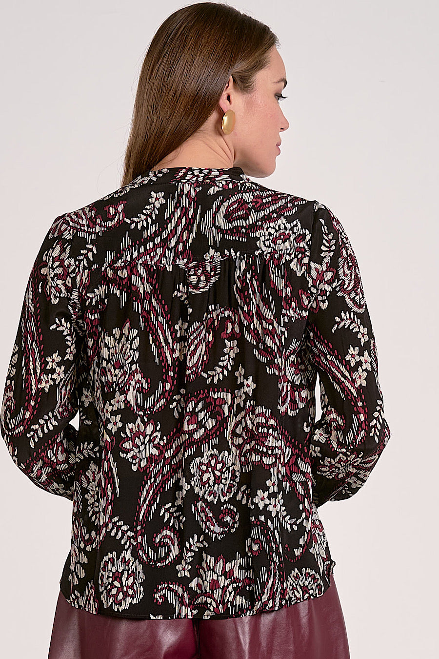 Because of You Printed Paisley Blouse