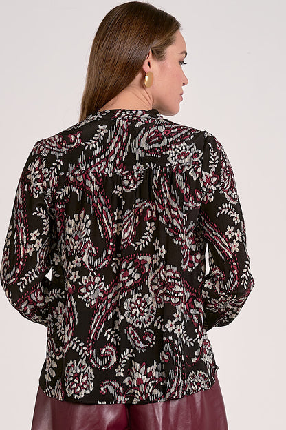 Because of You Printed Paisley Blouse