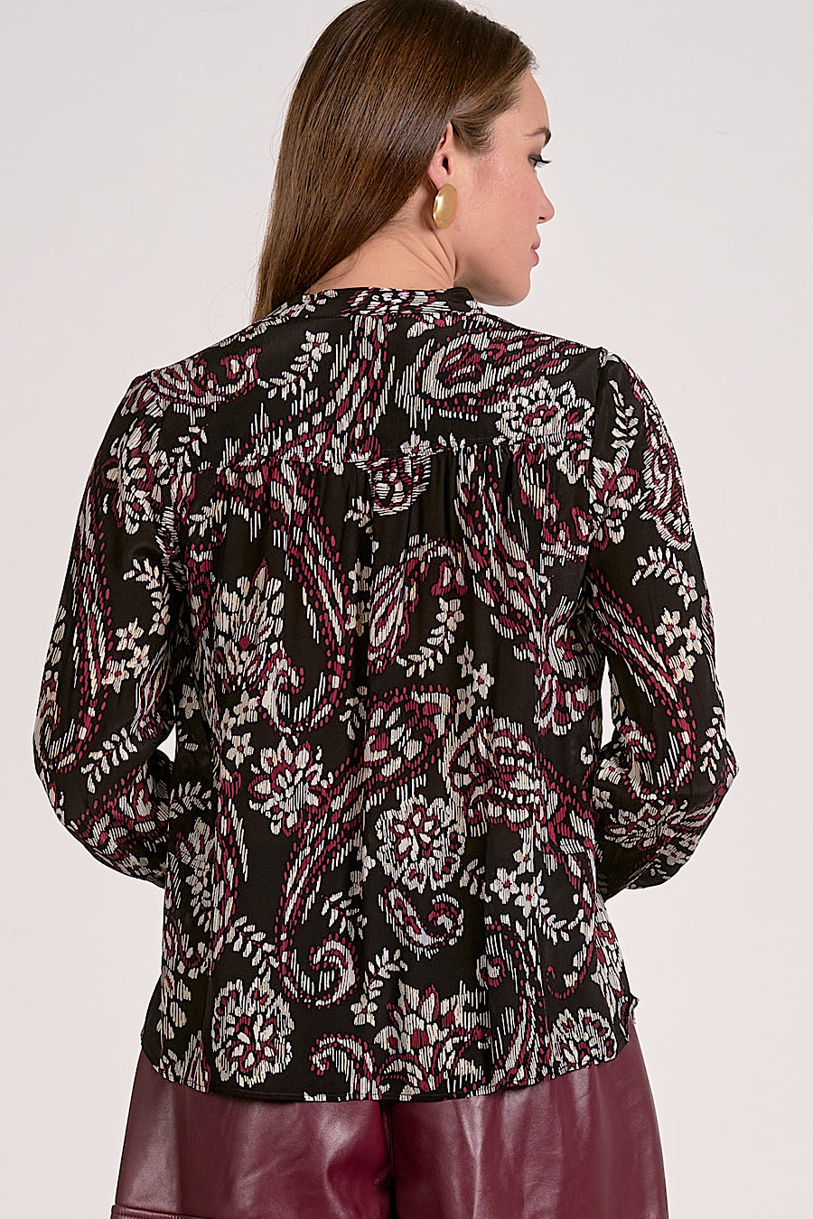 Because of You Printed Paisley Blouse