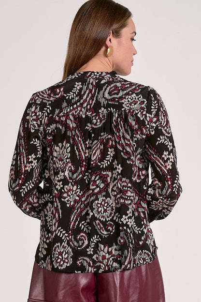 Because of You Printed Paisley Blouse