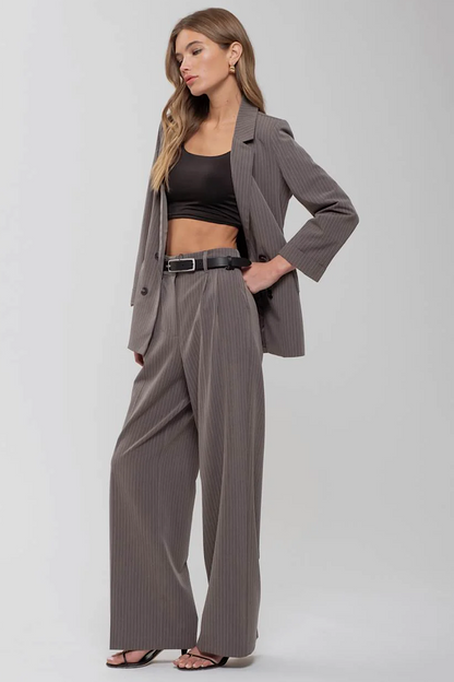 Tess Pinstripe Wide Leg Pant