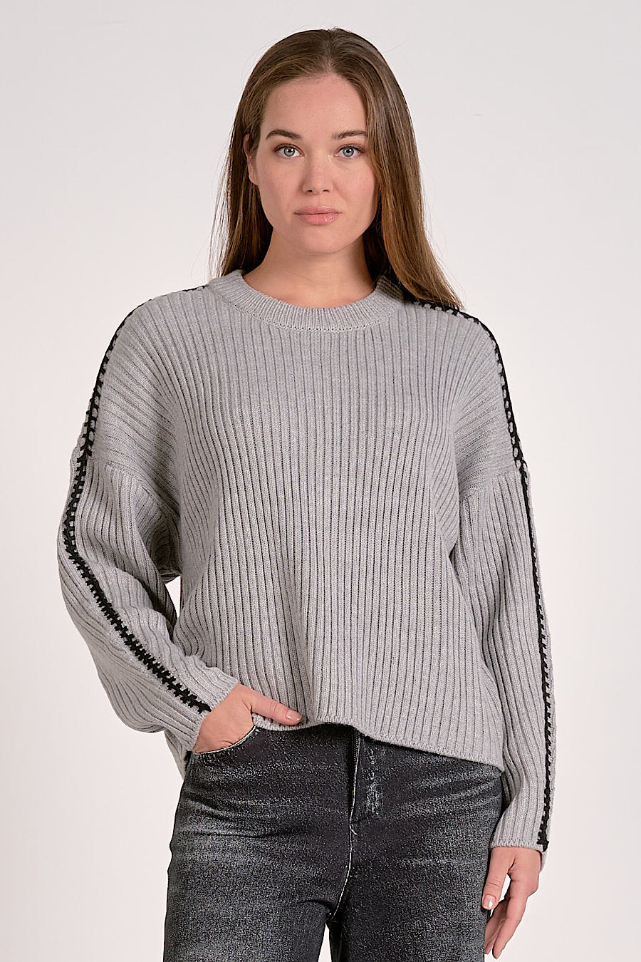Stitch & Slay Ribbed Pullover Sweater