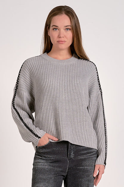 Stitch &amp; Slay Ribbed Pullover Sweater