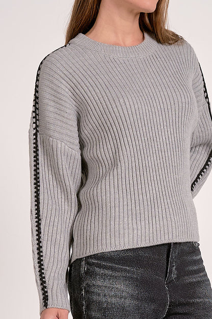 Stitch &amp; Slay Ribbed Pullover Sweater