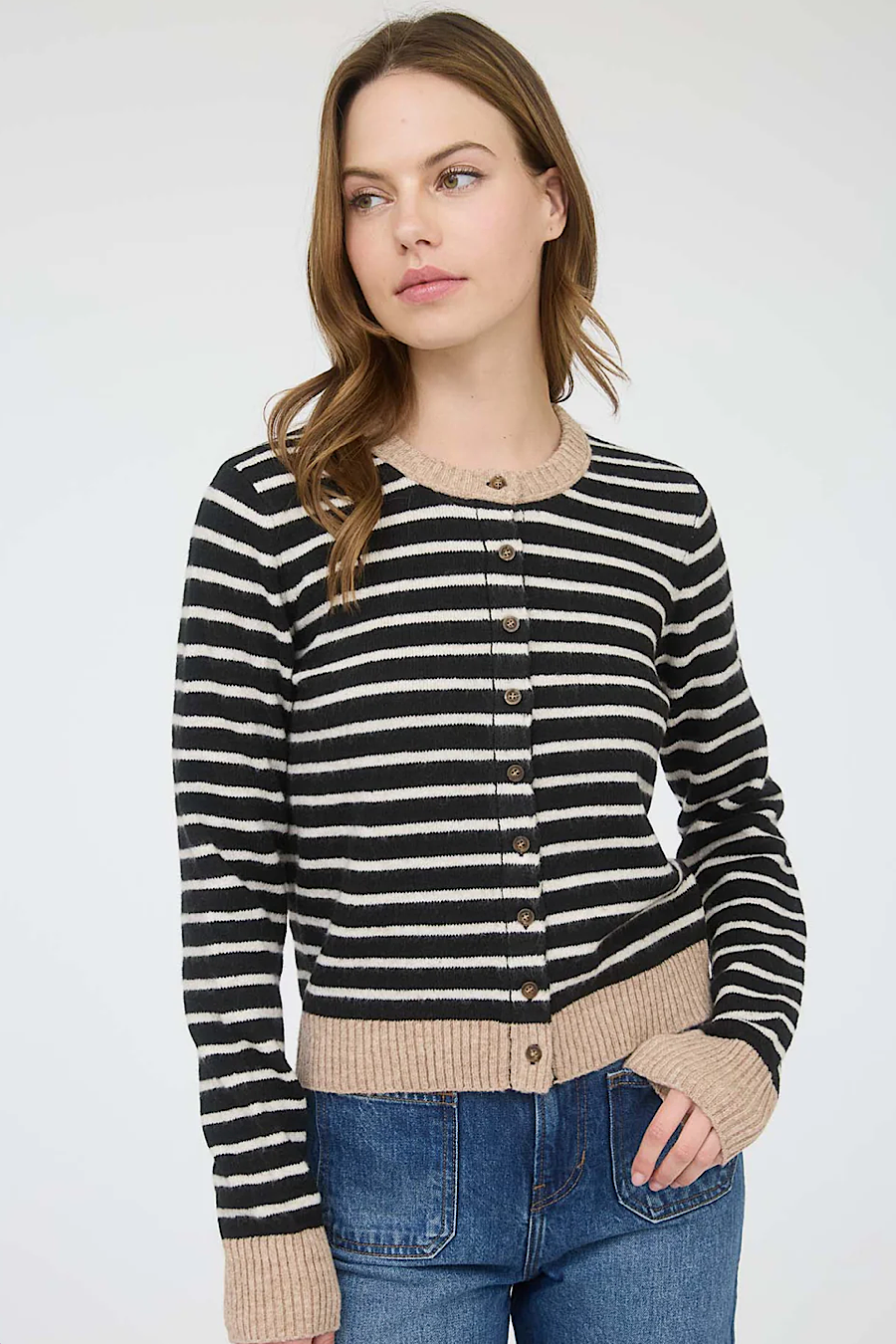 Canyon Peaks Striped Cardigan Sweater
