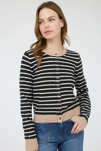 Canyon Peaks Striped Cardigan Sweater