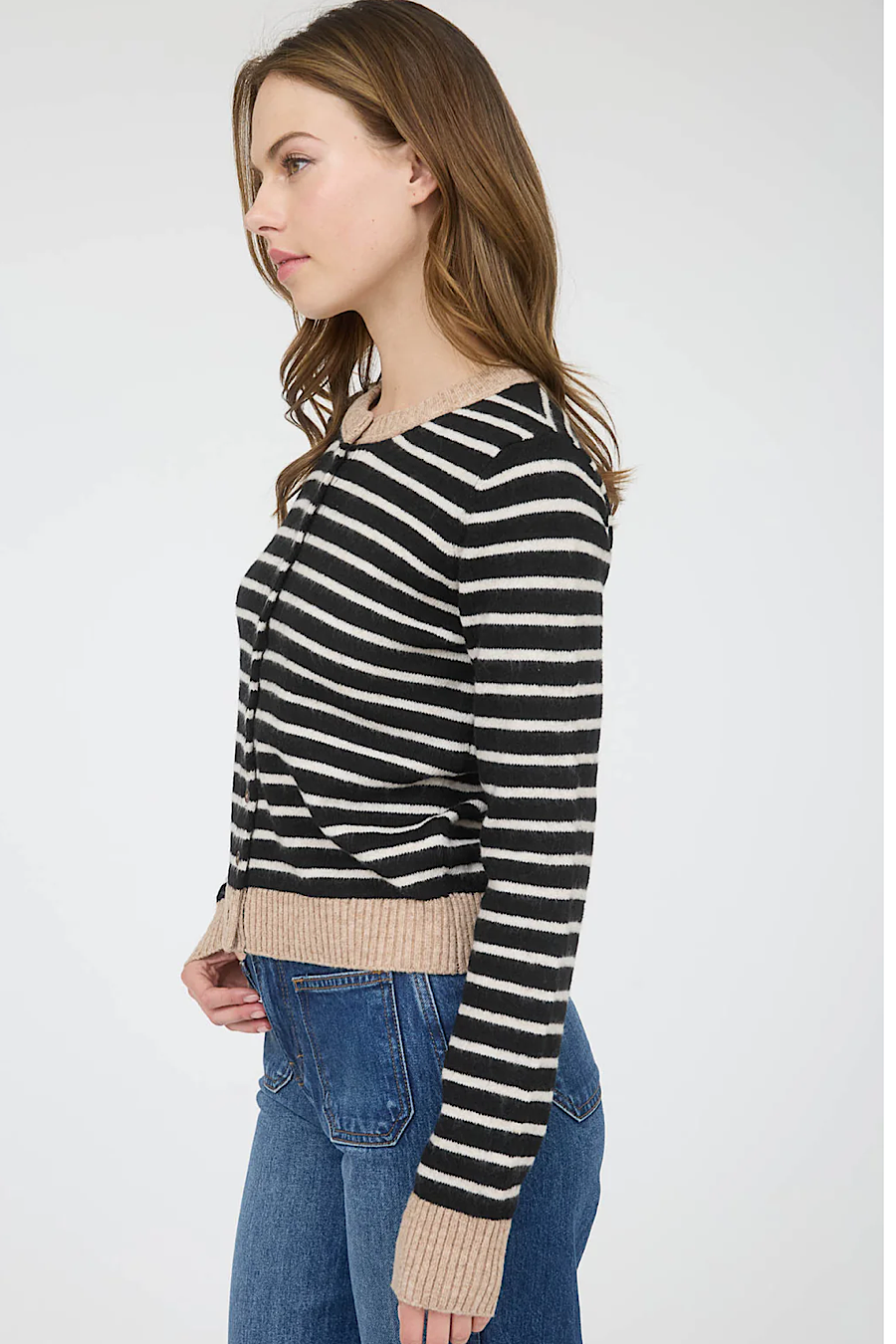 Canyon Peaks Striped Cardigan Sweater