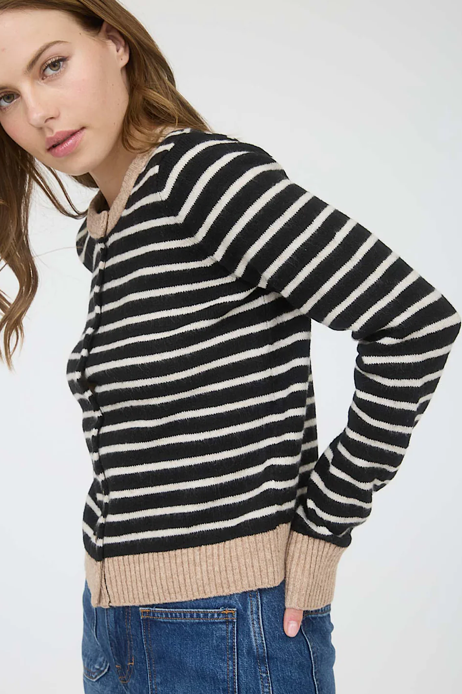 Canyon Peaks Striped Cardigan Sweater