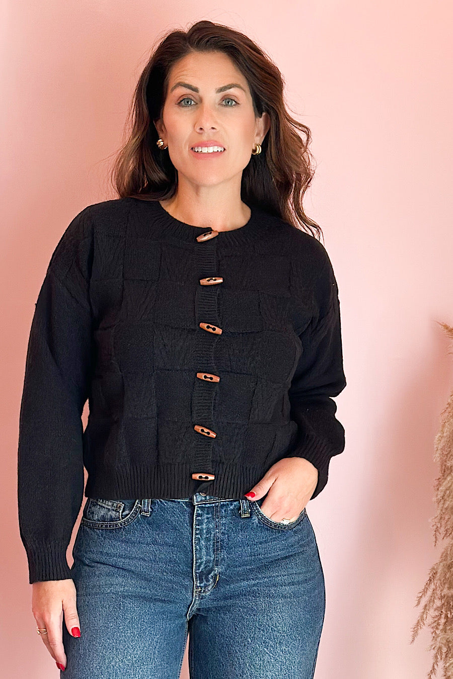 Gwen Toggle Button Sweater Cardigan