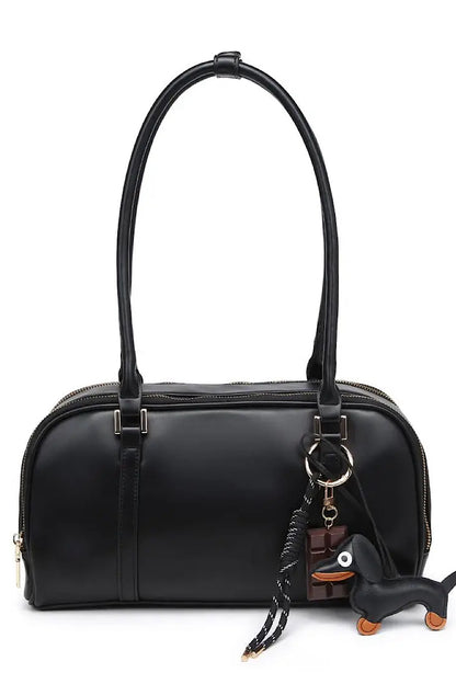 Ione Modern Shoulder Bag in Natural or Black