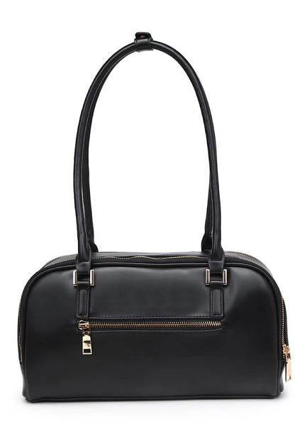 Ione Modern Shoulder Bag in Natural or Black
