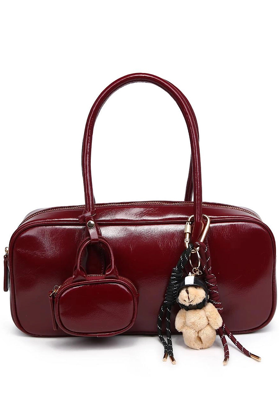 Liora Modern Shoulder Bag in Wine